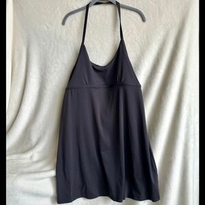 Patagonia‎ Black Sundown Sally Lattice Back Active Dress Built-In Bra XL